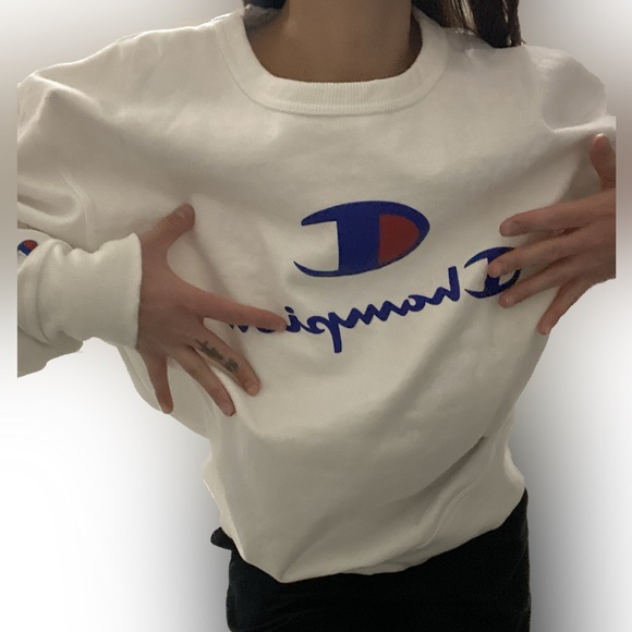 Champion Crew Neck Classic Retro Fleece Sweatshirt - Picture 4 of 6